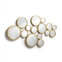 Зеркало Из нескольких круглых зеркал Kancona единый размер желтый AM.PM  фото, kupilegko.ru